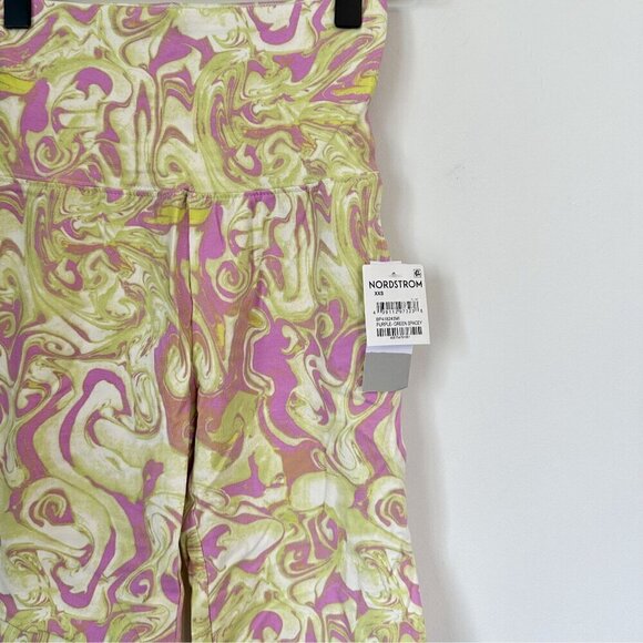 NWT bp High Waist Bike Shorts in Purple Green Spacey - XXS - Picture 5 of 7